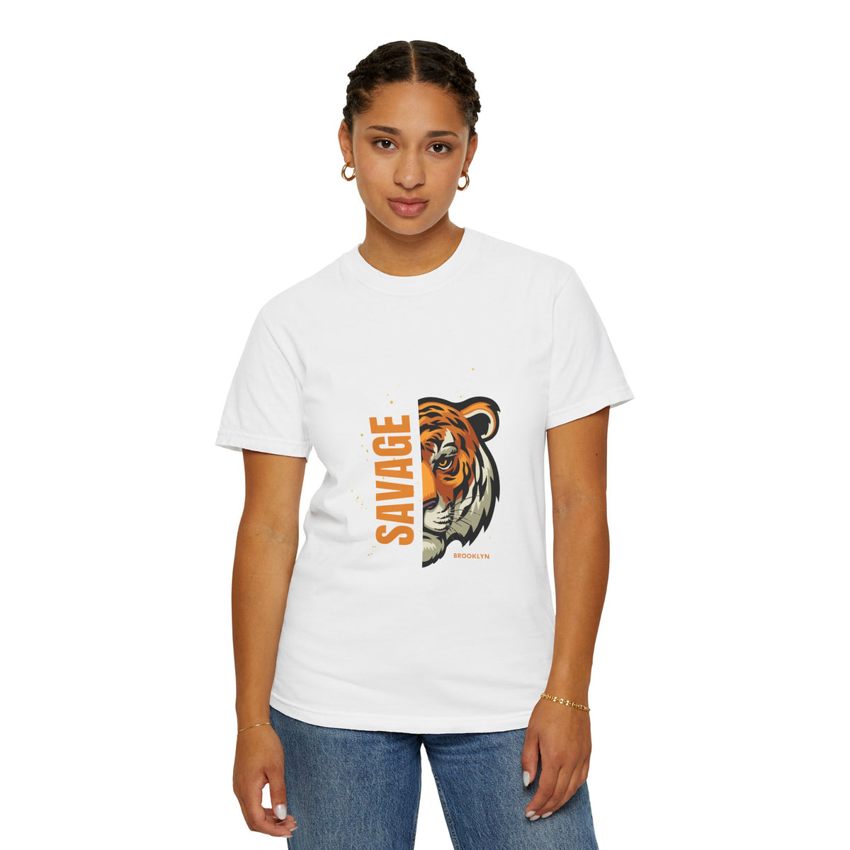Savage Tiger Graphic Tee, Unisex Shirt, Gift for Animal Lovers, Casual Wear, Birthday Present, Wild Life Style