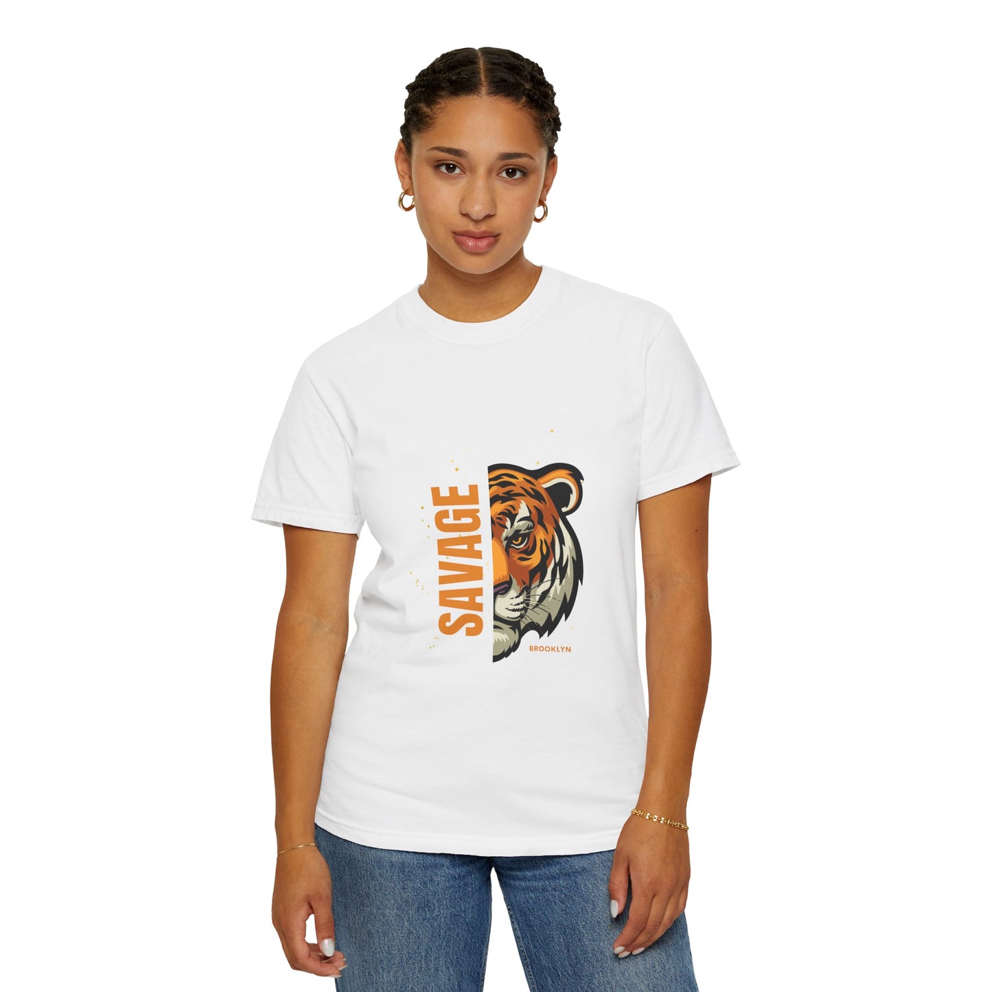 Savage Tiger Graphic Tee, Unisex Shirt, Gift for Animal Lovers, Casual Wear, Birthday Present, Wild Life Style